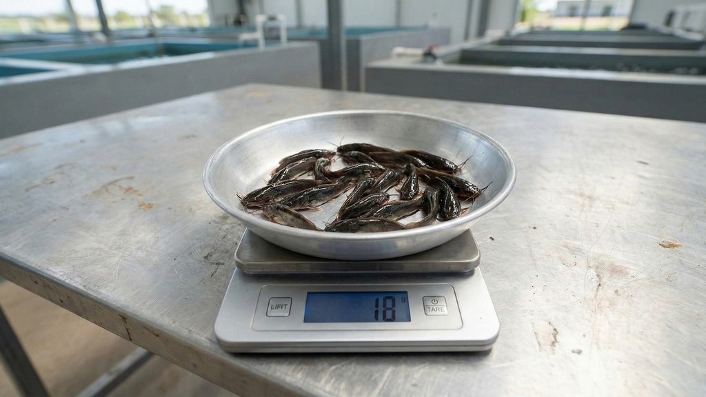 Jungfische auf der Waage